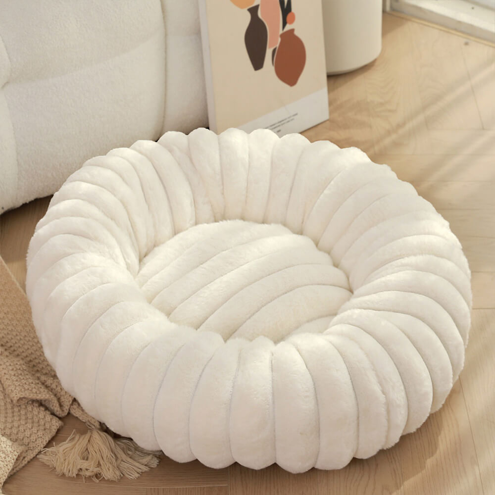 Ultra Soft Plush Round Bed